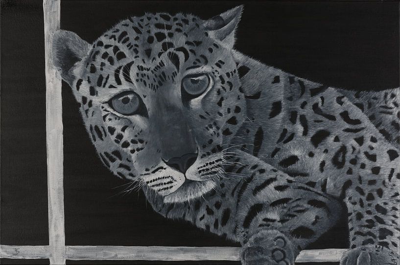 Schilderij Lazy Leopard van Atelier JS-art