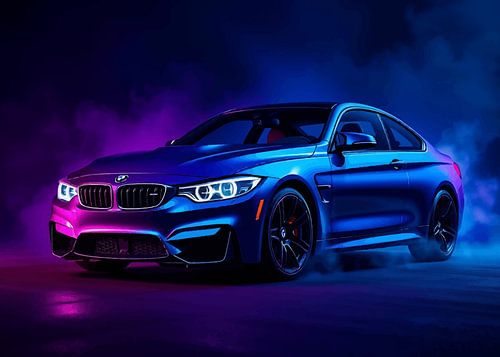 BMW M4 Dunkelblau Neon