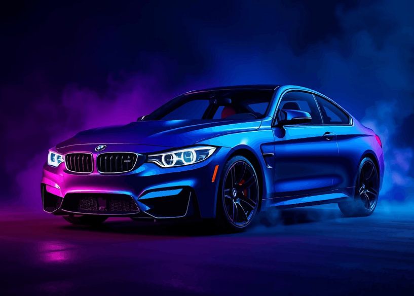 BMW M4 Bleu foncé Néon par MIROKKU