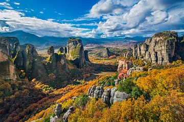 Meteora kloosters in Kalambaka, Griekenland van Michael Abid