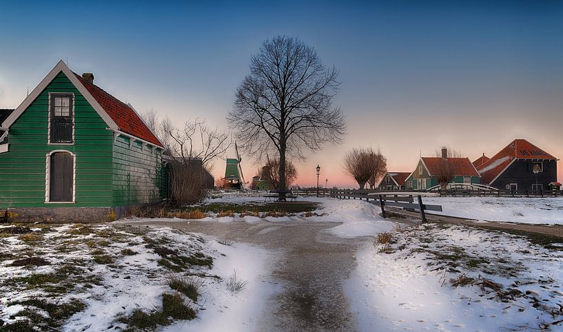 Zaanse Schans in de winter van John Leeninga