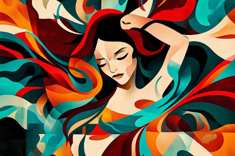 Farbenfrohes Tanzspiel der Seele  Energie der Farben – Gelebt von Poster Art Shop