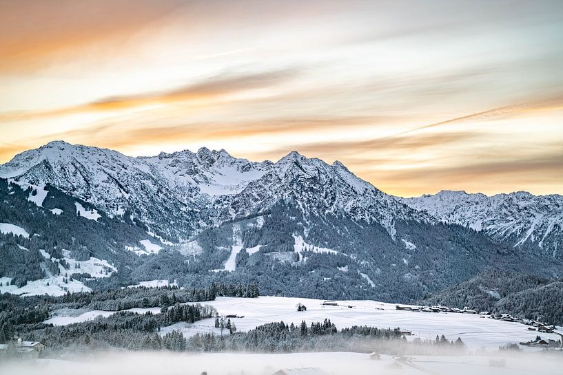 Winter atmosphere at sunrise near Bolsterlang by Leo Schindzielorz