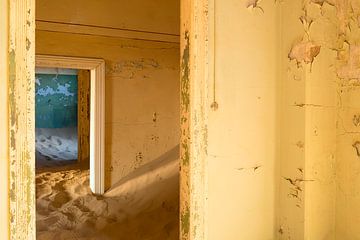 Abandoned houses in Namibia's desert
