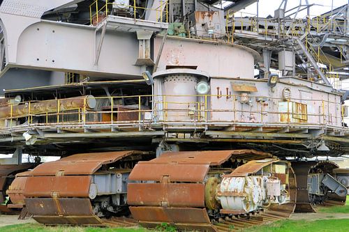 Voormalige kolengraafmachine in de voormalige openluchtmijn Golpa-Nord bij Gräfenhainichen