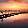 Rotterdamse Skyline zonsondergang van Claire Droppert