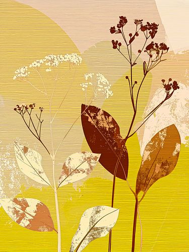 Botanical illustration - Japandi style