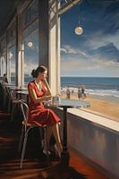 De contemplatiestijl van het meisje van Edward Hopper