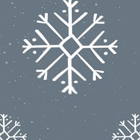 Snowflake - Blue Christmas Poster and Print by MDRN HOME