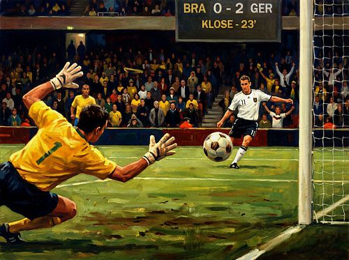 Peinture « Allemagne contre Brésil » - Coupe du monde 2014