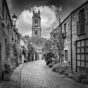 Circus Lane mit St. Stephens’s Clock Tower - Monochrom