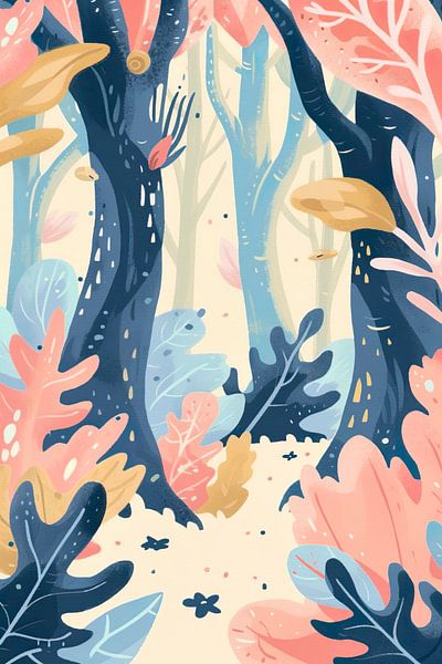 Magie de la forêt en pastel par Whale & Sons