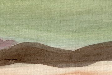 Scandinavisch minimalistisch landschap schilderij van Dina Dankers