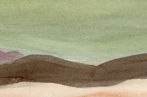 Scandinavisch minimalistisch landschap schilderij