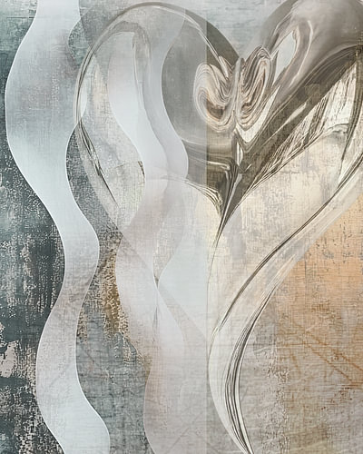 Heart in Contemporary Abstract Style