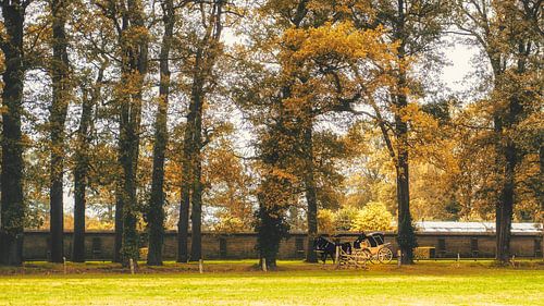 Walls vegetable garden Twickel Delden with carriage