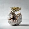 Arbre solitaire dans un pot rond ébréché sur TheXclusive Art