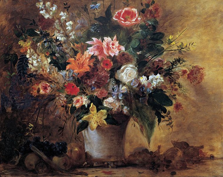 Flower still life, Eugène Delacroix by Masterful Masters