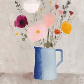 Verspieltes und farbenfrohes Stillleben mit Blumen von Studio Allee