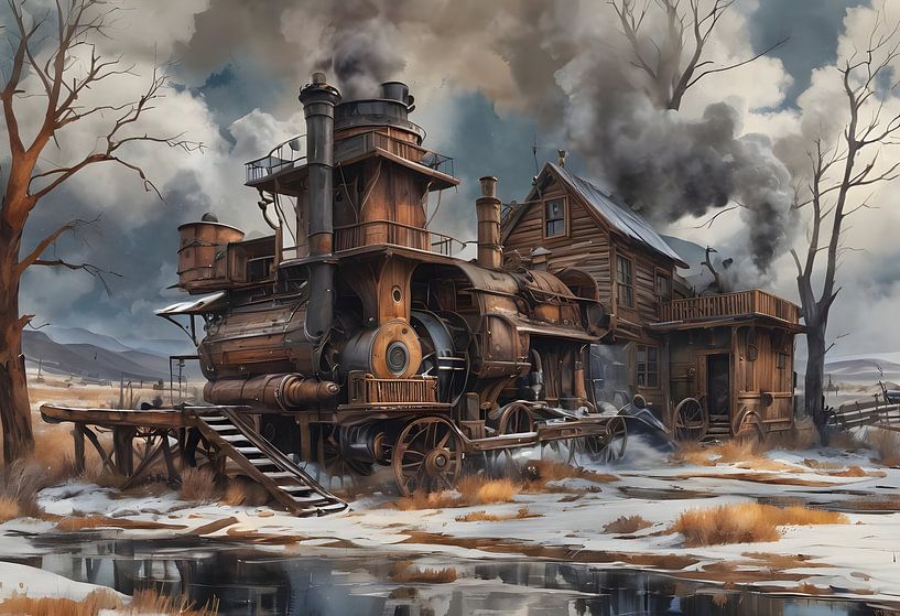 machine à vapeur, steampunk par Nick Wendt