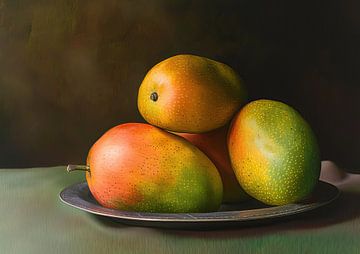 Schilderij Mango Stilleven van Blikvanger Schilderijen