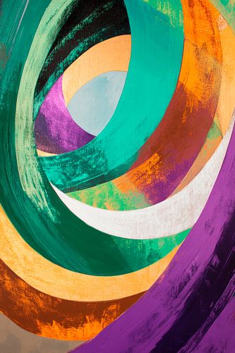 Spirales colorées - Art abstrait