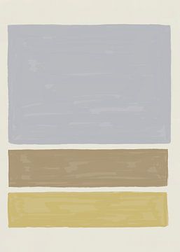 Color Block #3 | Pale Blue, Brown, Green van Bohomadic Studio