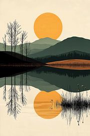 Mountain landscape in Mirror Image no.5 by Studio BB