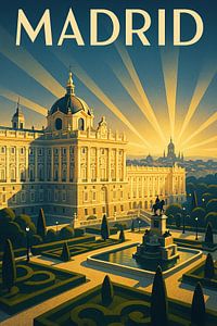 Madrid Art Deco Poster - Vintage Reisen Wandkunst