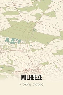 Alte Karte von Milheeze (Nordbrabant) von Rezona