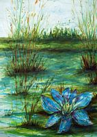 Blue water lily.