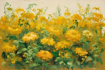 Gele bloemen in natuurlijke omgeving van Imperial Art House