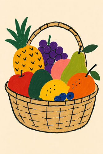 Kleurrijke fruitmand