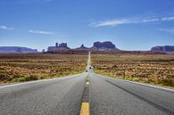 Roadtrip Highway Route 66 West-Amerika bij Monument Valley (Forrest Gump Point) van Bart Schmitz thumbnail