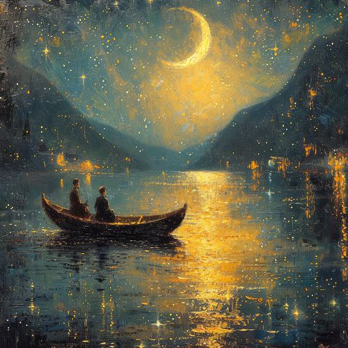 Nachtromantiek, Maan, geïnspireerd door Monet