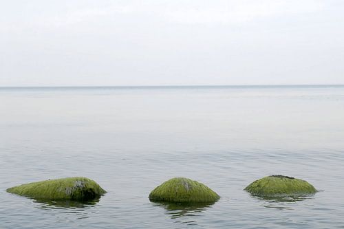 Trois pierres dans la mer - Repos côtier minimaliste sur Alexander Baumann