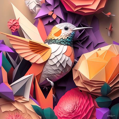 origami van een vogel