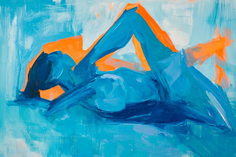 Jeu bleu de formes et de couleurs par Poster Art Shop