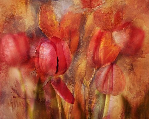 Tulipes peintes sur Ellen van Deelen