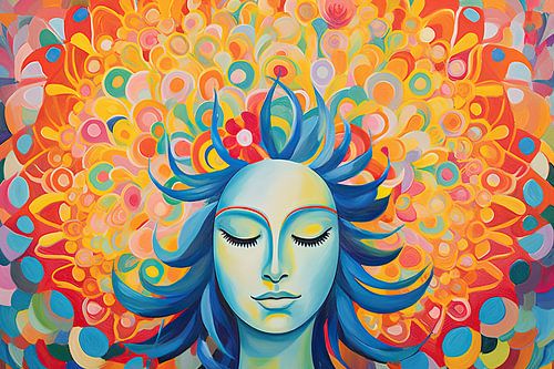 Strahlender Geist, strahlendes Leben | Gemälde für Achtsamkeit