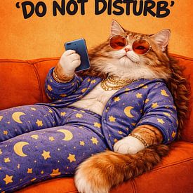 « Ne pas déranger » – L'attitude décontractée du chat sur Dodik Hariyono