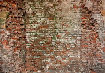 Baksteen oude muur  Hoge resolutie Full frame camera Fotobehang 5