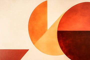 Geometric harmonies - earth tones by Poster Art Shop