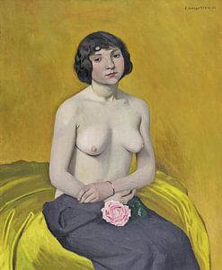 Félix Vallotton - Frau mit Rose (1914)