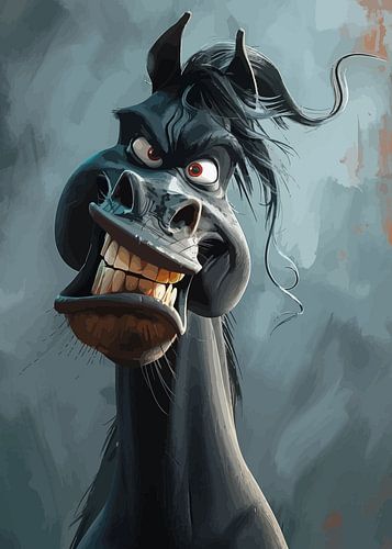 Sourire de cheval amusant