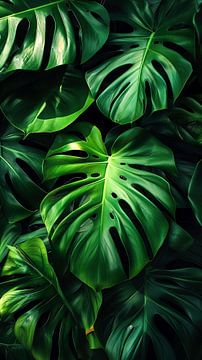 Cœur vert de Monstera sur ByNoukk