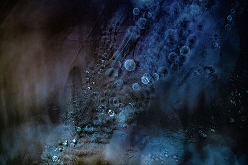 Abstrait coloré | Bleu et brun | Poussière d'étoiles