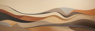 Abstract Aardetinten Beige van Abstract Schilderij