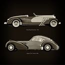 Duesenberg SJ Speedster 1933 en Bugatti 57-SC Atlantic 1938 van Jan Keteleer thumbnail
