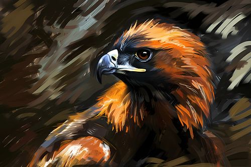 Aigle royal dans un paysage